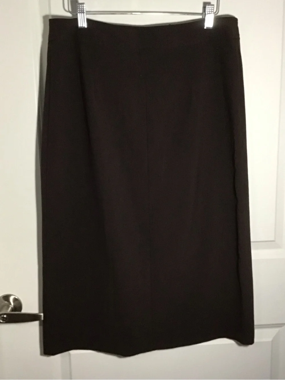 Kim Rogers Brown Button-Front Pencil Skirt 12P
